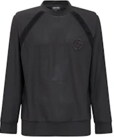 Giorgio Armani Solid Logo Embroidered Pullover Sweatshirt Men Black/Grey 6KSM77SJFJZUBWZ Giorgio Armani Solid Logo Embroidered Pullover Sweatshirt Men Black/Grey 6KSM77SJFJZUBWZ