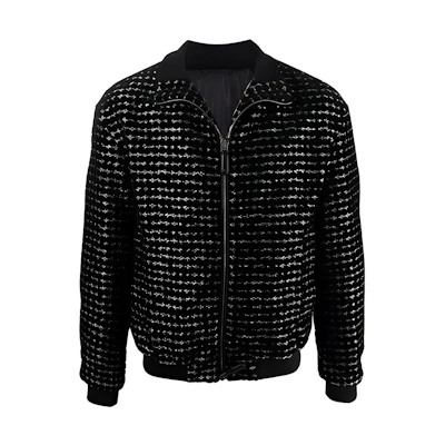 Giorgio Armani SS21 Black Cotton Blend Zip-Up Jacket 1WGOB067T02S4F8YQ