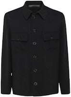 GIORGIO ARMANI SS22 Black Single-Breasted Shirt Jacket 2SGGG0RZT00ABU8YQ GIORGIO ARMANI SS22 Black Single-Breasted Shirt Jacket 2SGGG0RZT00ABU8YQ