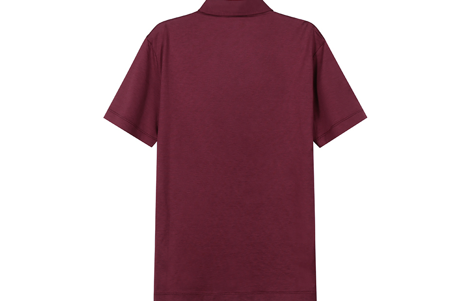 Lookbook Giorgio Armani SS22 半透砖红色纯色短袖 Polo 衫 3KSF74-SJZHZ-U5VA