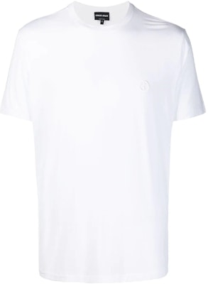 Giorgio Armani SS22 Camiseta Blanca Holgada Logo Bordado Jacquard. 3HSM72-SJTKZ-U090 Order Giorgio Armani SS22 Camiseta Blanca Holgada Logo Bordado Jacquard. 3HSM72-SJTKZ-U090
