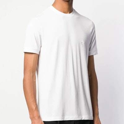 Giorgio Armani SS22 Camiseta Blanca Holgada Logo Bordado Jacquard. 3HSM72-SJTKZ-U090 Purchase Giorgio Armani SS22 Camiseta Blanca Holgada Logo Bordado Jacquard. 3HSM72-SJTKZ-U090