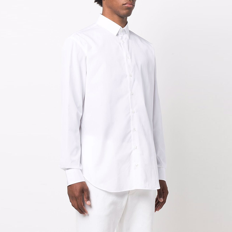 Details for GIORGIO ARMANI SS22 Kemeja Lengan Panjang Putih Katun Solid. 8WGCCZ98-TZ065-U0BN