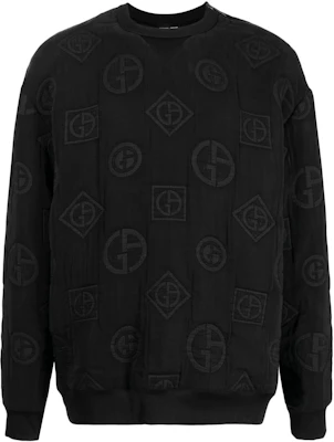 Giorgio Armani SS22 黑色刺繡Logo長袖運動衫 3LSM77SJWXZUC99 Buy Giorgio Armani SS22 黑色刺繡Logo長袖運動衫 3LSM77SJWXZUC99