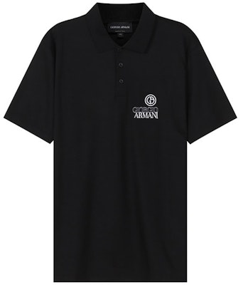 GIORGIO ARMANI SS22 Kaos Polo Logo Bordir Hitam Lengan Pendek. 3LSF72-SJKLZ-UC99 Order GIORGIO ARMANI SS22 Kaos Polo Logo Bordir Hitam Lengan Pendek. 3LSF72-SJKLZ-UC99