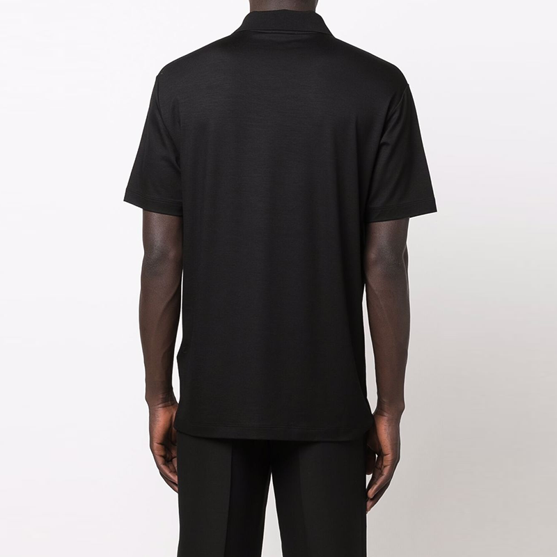 Purchase GIORGIO ARMANI SS22 Kaos Polo Logo Bordir Hitam Lengan Pendek. 3LSF72-SJKLZ-UC99