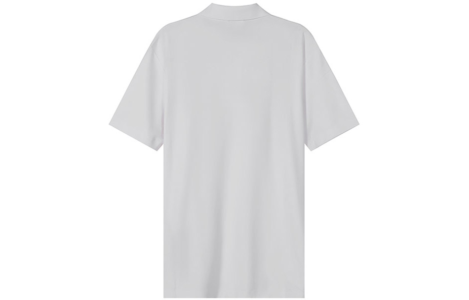 Lookbook GIORGIO ARMANI SS22 Kemeja Polo Putih Lelaki dengan Logo Sulaman 3LSF72-SJKLZ-U090