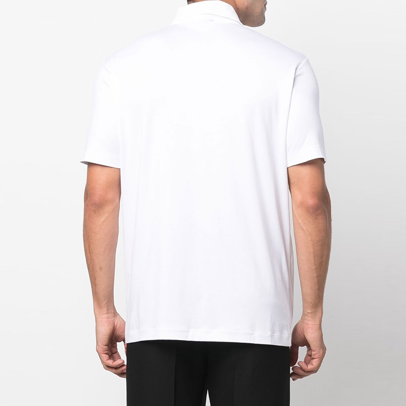 Purchase GIORGIO ARMANI SS22 Kemeja Polo Putih Lelaki dengan Logo Sulaman 3LSF72-SJKLZ-U090