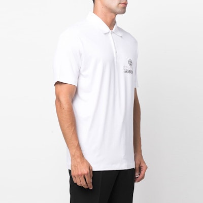 GIORGIO ARMANI SS22 Kaos Polo Putih Pria dengan Logo Bordir 3LSF72-SJKLZ-U090 Details for GIORGIO ARMANI SS22 Kaos Polo Putih Pria dengan Logo Bordir 3LSF72-SJKLZ-U090