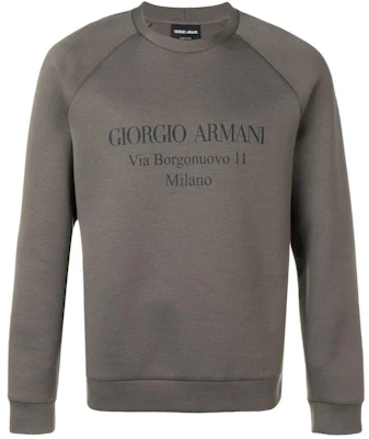 Giorgio Armani SS22 Logo Print Crewneck Lengan Panjang Sweatshirt Abu-abu 3GSM81SJSXZU8L0 Buy Giorgio Armani SS22 Logo Print Crewneck Lengan Panjang Sweatshirt Abu-abu 3GSM81SJSXZU8L0