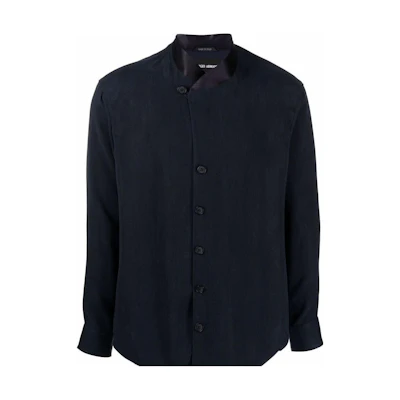 Giorgio Armani SS22 Solid Color Casual Single-Breasted Jacket Navy 2SGGG0SVUBWF