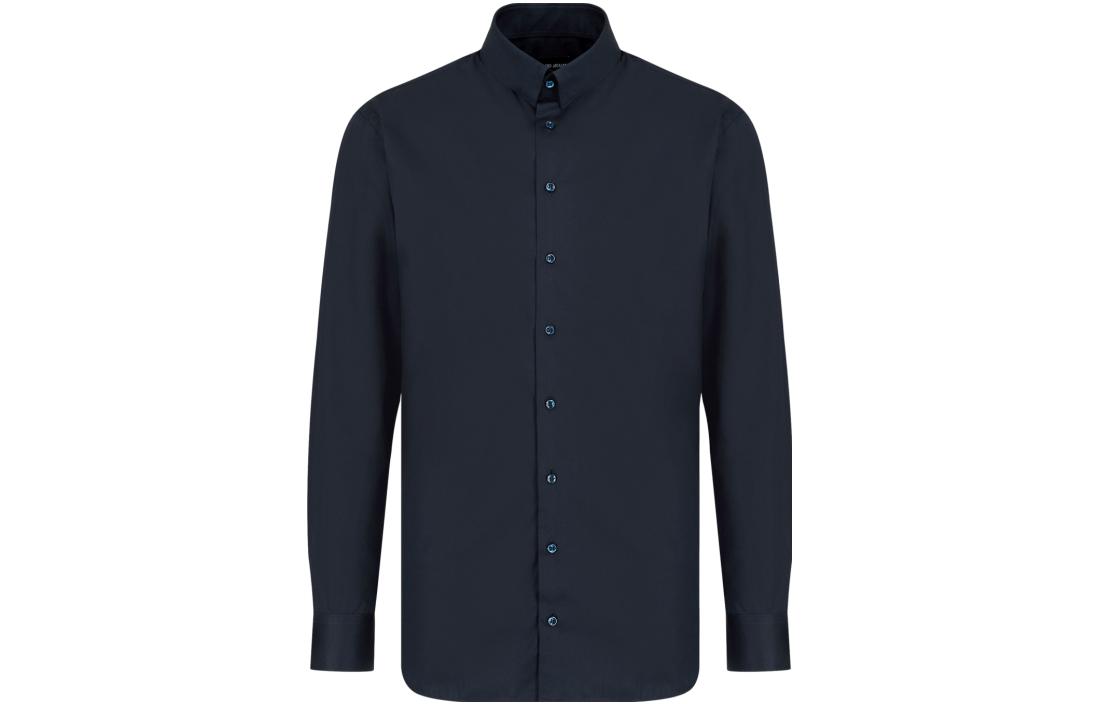 Order GIORGIO ARMANI SS23 Kemeja Kasual Lengan Panjang Polos Single-Breasted. 8WGCCZMH-TZ069-1UBSG