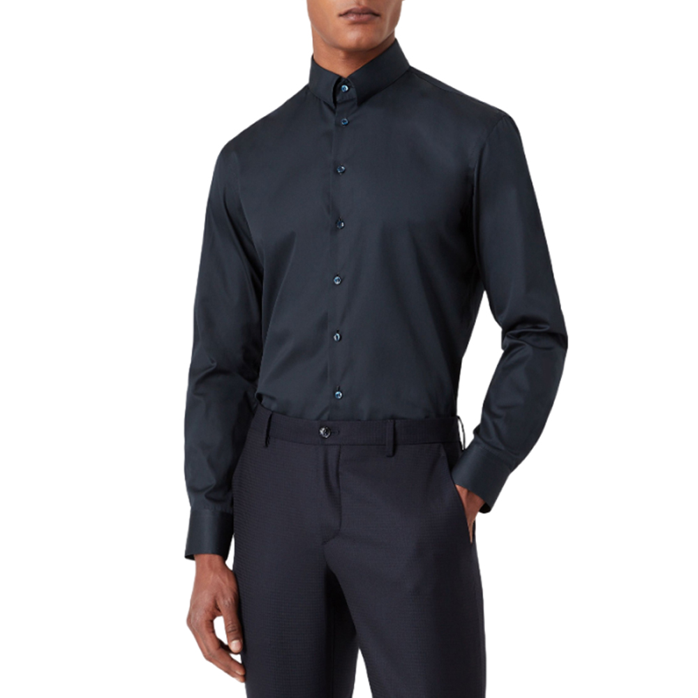 Lookbook GIORGIO ARMANI SS23 Kemeja Kasual Lengan Panjang Polos Single-Breasted. 8WGCCZMH-TZ069-1UBSG