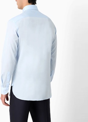 GIORGIO ARMANI SS23 Kemeja Kasual Lengan Panjang Polos Single-Breasted. 8WGCCZMH-TZ069-1UBSG 2