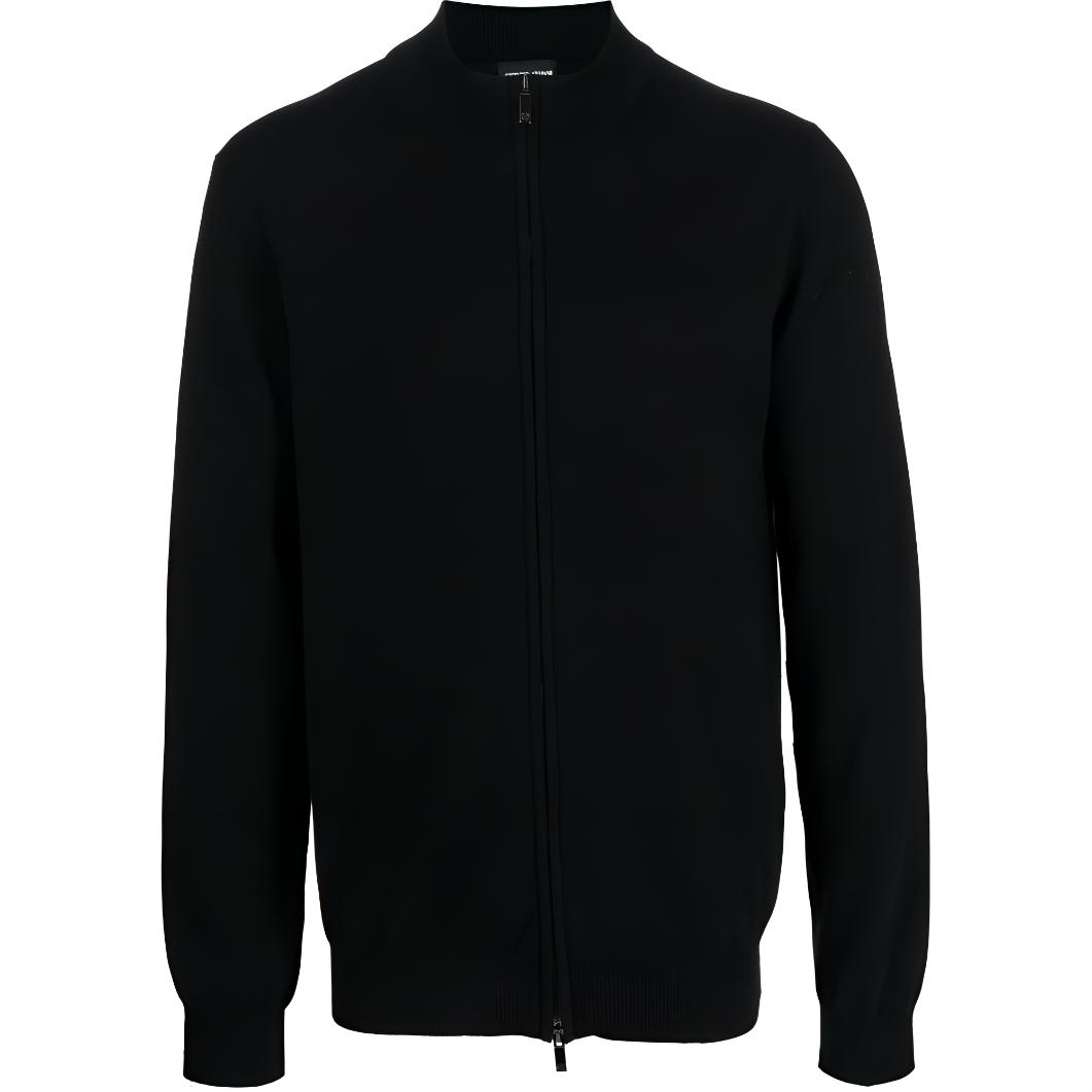 Giorgio Armani SS23 Black Solid Color Casual Mock Neck Jacket 6LSB72-SJPHZ-UBWZ