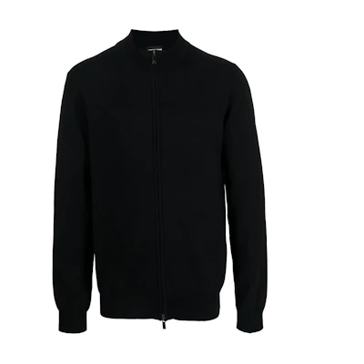 Giorgio Armani SS23 Black Solid Color Casual Mock Neck Jacket 6LSB72-SJPHZ-UBWZ