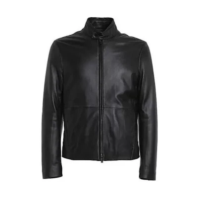 Giorgio Armani SS23 Black Zip-Up Stand Collar Jacket SCR21P-SCP21-999