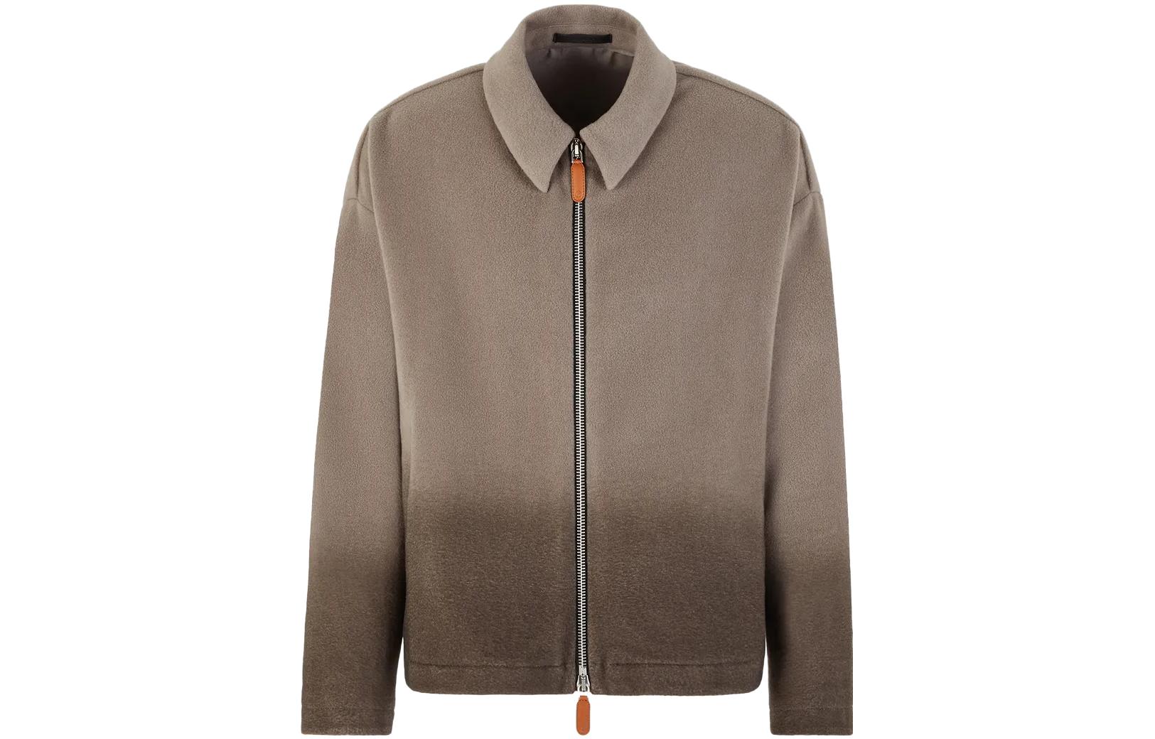 Giorgio Armani SS23 Gradient Zip Jacket for Men in Dove Gray 3SGOB0-A0T0-3UY1