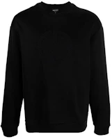 Giorgio Armani SS23 Logo Print Oversized Crewneck Sweatshirt Black Mens 3RSM75-SJMBZ-UC99 Giorgio Armani SS23 Logo Print Oversized Crewneck Sweatshirt Black Mens 3RSM75-SJMBZ-UC99