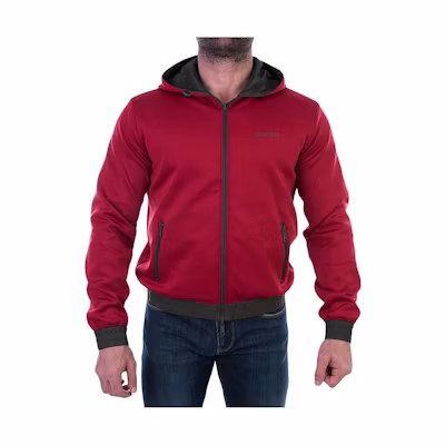 Giorgio Armani SS23 Logo Print Red Hooded Jacket for Men 6Y6M59-6JEAZ-1861