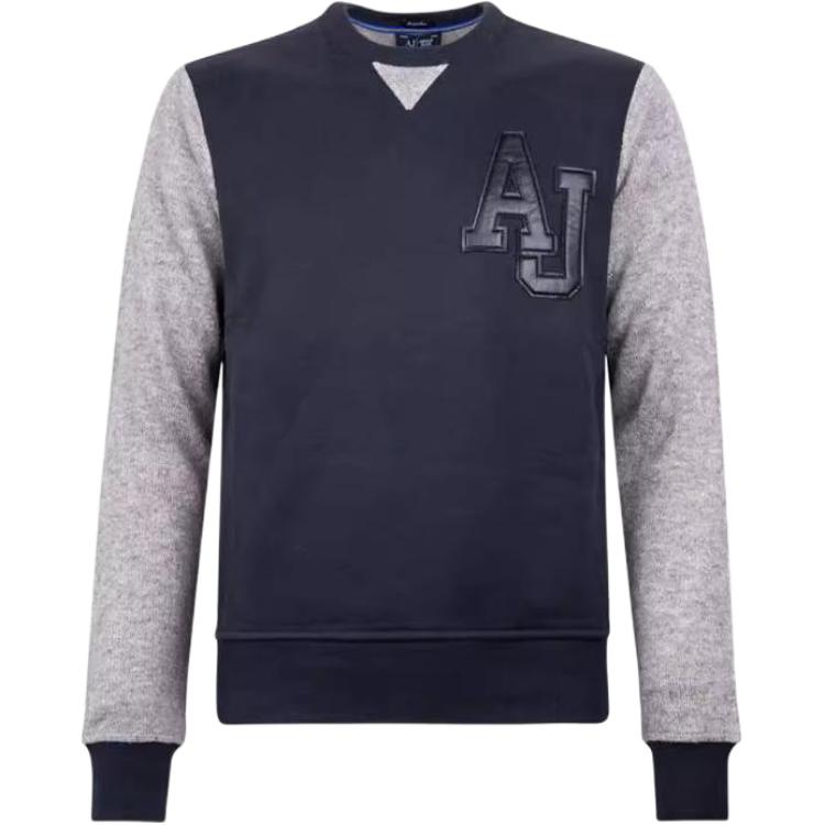 Giorgio Armani SS23 Pullover Sweatshirt with Chest Logo Patchwork Design B6W28TQDG