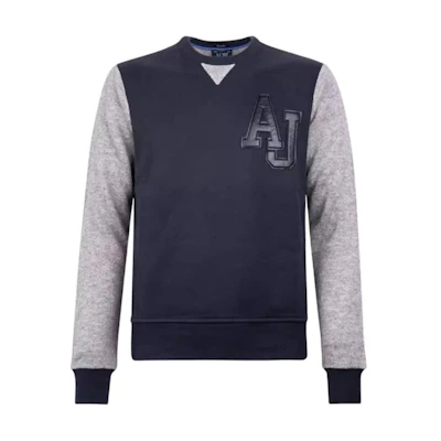 Giorgio Armani SS23 Pullover Sweatshirt with Chest Logo Patchwork Design B6W28TQDG