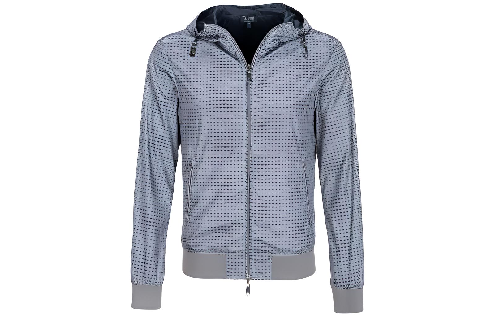 Giorgio Armani SS23 Reversible Solid Gray Zip Hoodie Jacket C6B77UJ