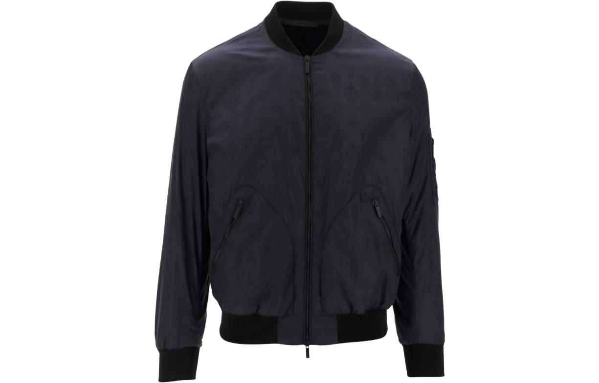 Giorgio Armani SS23 Solid Navy Zip-Up Jacket 3SGOB09-4T03UJ-FBVN