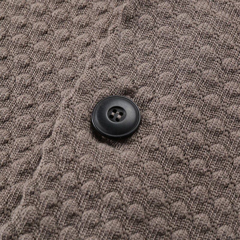 Shop Giorgio Armani SS24 Coklat Kardigan Rajut Kolar Shawl. 6RSE04-SM22Z-U6EQ