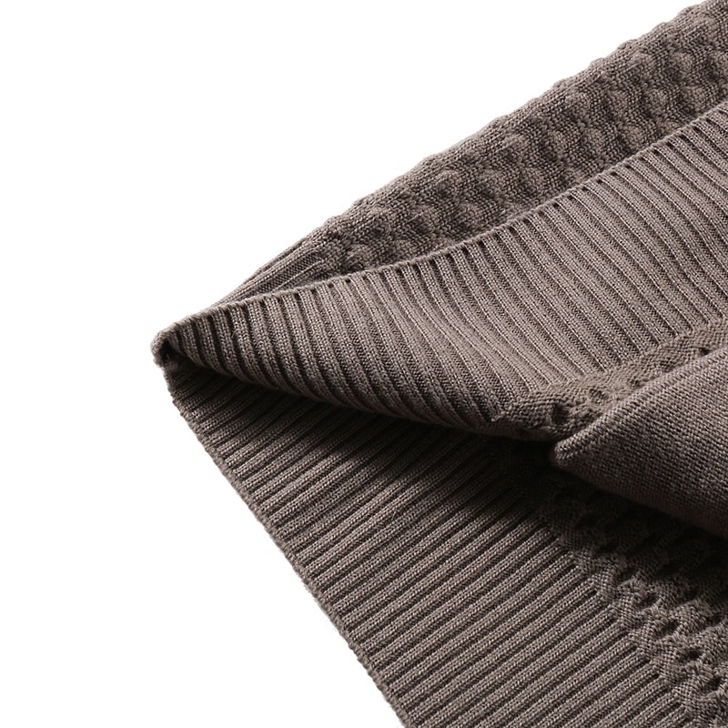 Cheap Giorgio Armani SS24 Coklat Kardigan Rajut Kolar Shawl. 6RSE04-SM22Z-U6EQ