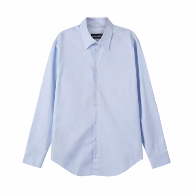 Giorgio Armani SS24 Light Blue Long Sleeve Button-Up Shirt 1WGCCZ70-TZ069-U9T9
