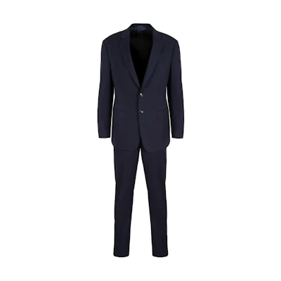 Giorgio Armani SS24 Solid Single-Breasted Suit Deep Navy Blue GM000007-TE10047-UB109