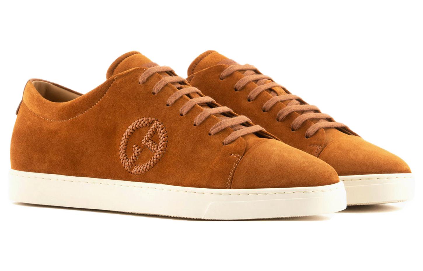 Lookbook Giorgio Armani Suede Low Top 'Brown' X2X175XN9111E997