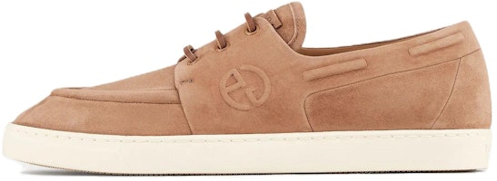 Giorgio Armani Suede Round Toe Low-Top Sneaker 'Brown' X2X167XF686100085 Giorgio Armani Suede Round Toe Low-Top Sneaker 'Brown' X2X167XF686100085