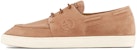 Giorgio Armani Suede Kasut Low-Top Hujung Bulat 'Coklat'. X2X167XF686100085