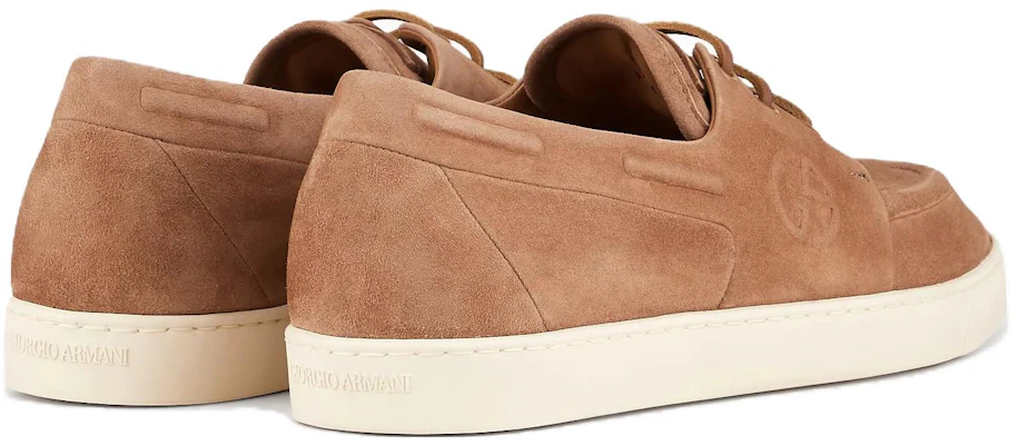 Giorgio Armani Suede Round Toe Low-Top Sneaker 'Brown' X2X167XF686100085 Lookbook Giorgio Armani Suede Round Toe Low-Top Sneaker 'Brown' X2X167XF686100085