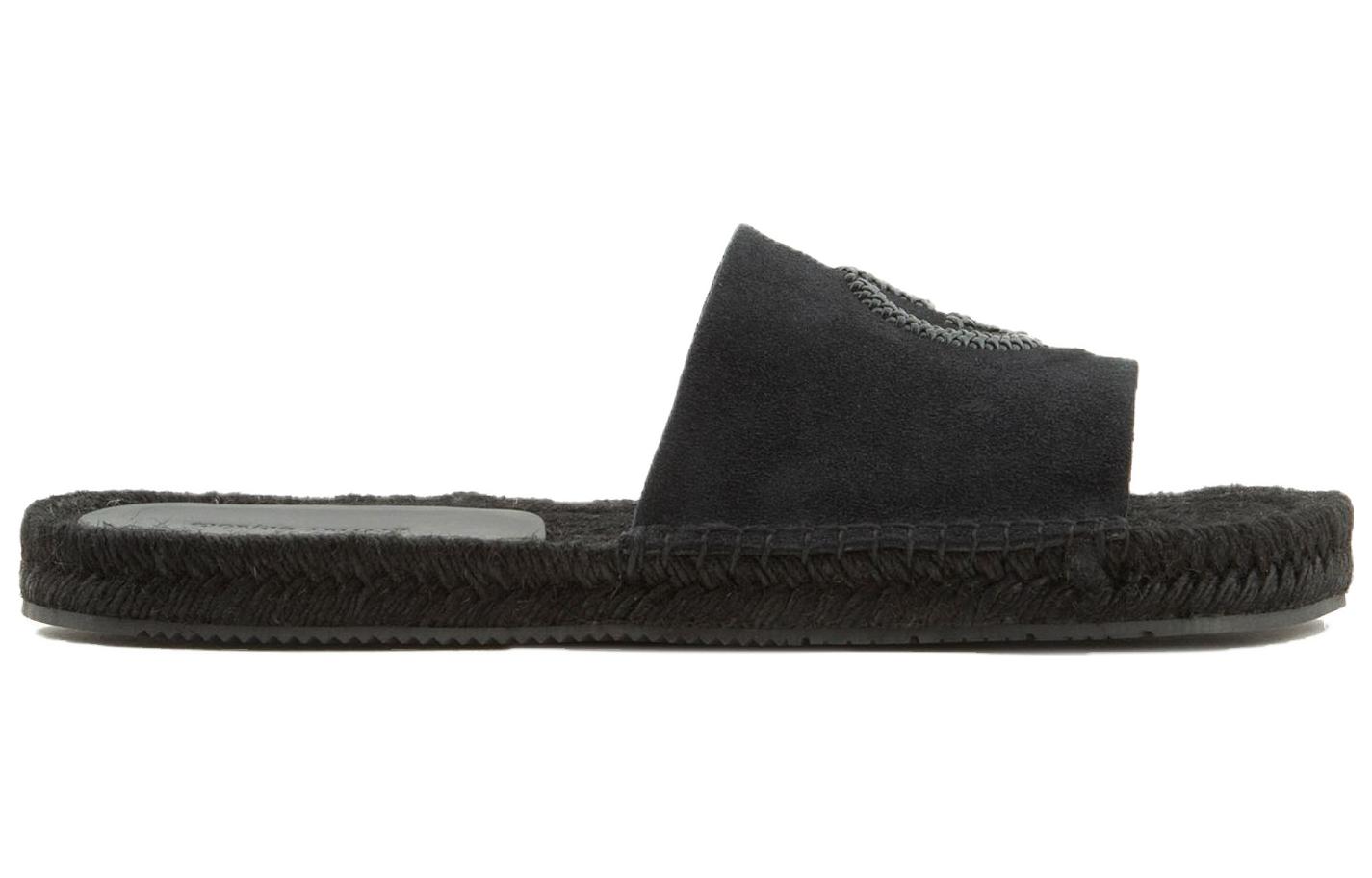 Order アルマーニ ベルベット スライド (黒) X2S028XN9111E553