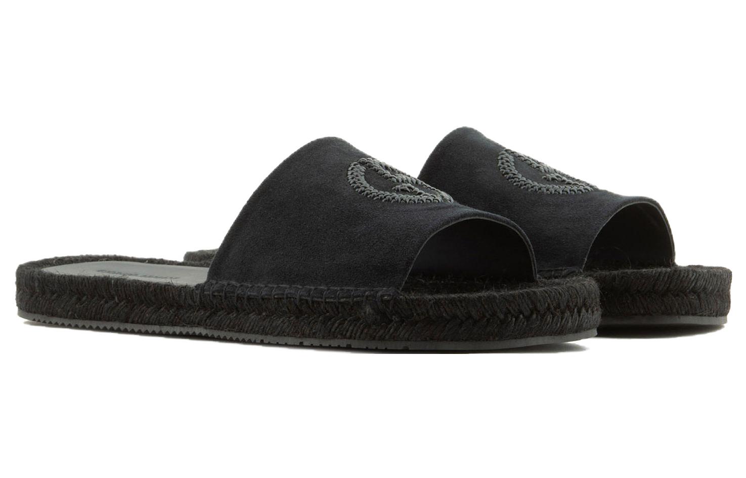 Lookbook Giorgio Armani Velvet Slides 'Black Comfort' X2S028XN9111E553