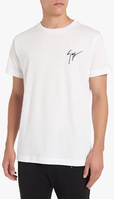 Giuseppe Zanotti 白色短袖T恤 刺繡標誌 IRU0007002 Shop Giuseppe Zanotti 白色短袖T恤 刺繡標誌 IRU0007002