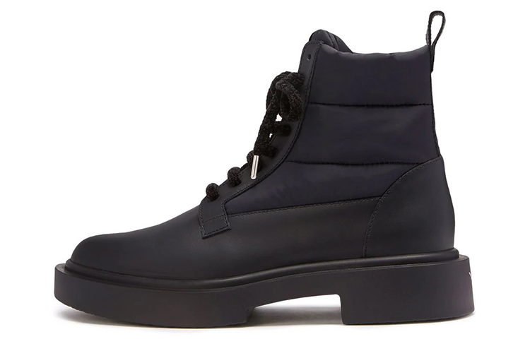 Giuseppe Zanotti Achille Ice 'Black Leather Nylon Lace-Up'