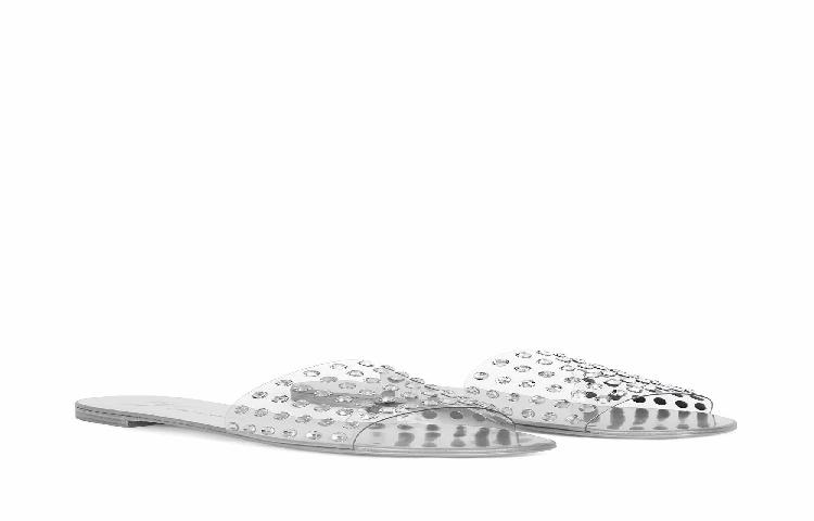 Giuseppe Zanotti Adelia Crystal-Embellished Slides 'White' 圖 11