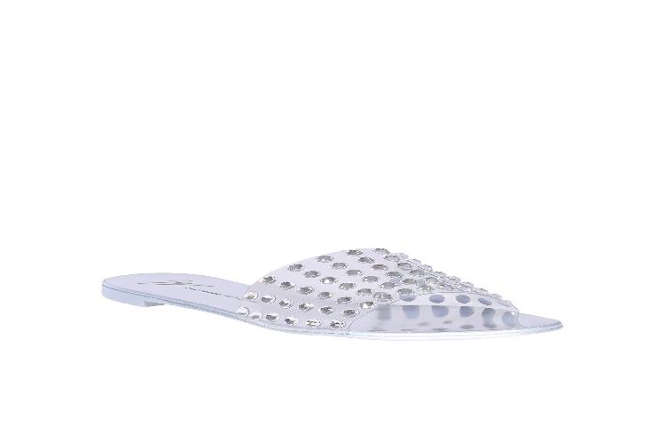 Giuseppe Zanotti Adelia Crystal-Embellished Slides 'White' 圖 6