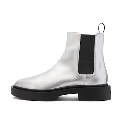 Giuseppe Zanotti Aston G 'Silver Leather Chelsea'