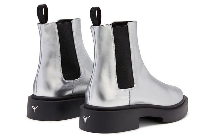 Giuseppe Zanotti Aston G 'Silver Leather Chelsea' 圖 3