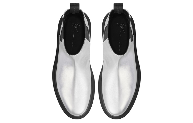 Giuseppe Zanotti Aston G 'Silver Leather Chelsea' 圖 4