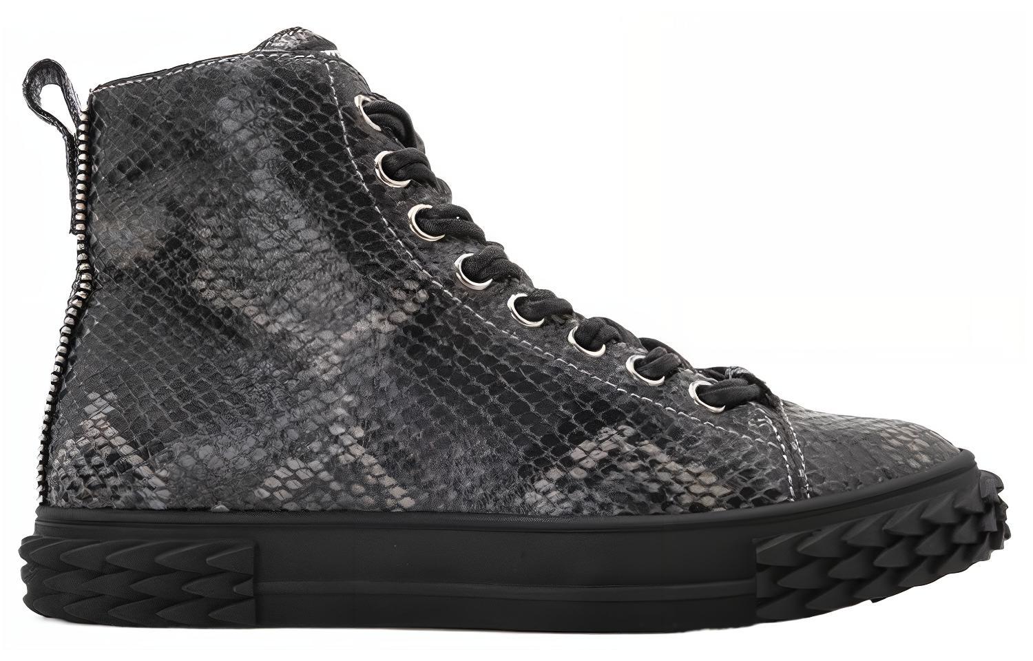 Order Giuseppe Zanotti Blabber High 'Cuero Negro Grabado' RU00086