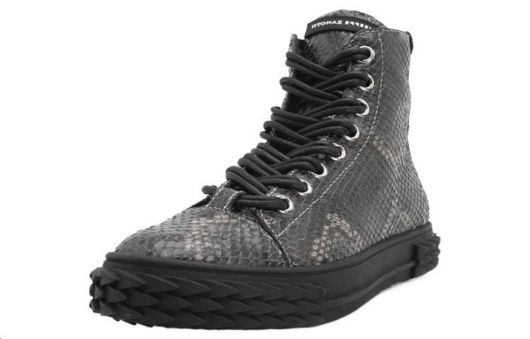 Shop Giuseppe Zanotti Blabber High 'Cuero Negro Grabado' RU00086