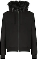 Giuseppe Zanotti Black Embroidered Logo Hoodie Jacket for Men IRU1001002 Giuseppe Zanotti Black Embroidered Logo Hoodie Jacket for Men IRU1001002