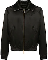 Giuseppe Zanotti Black Solid Zip-Up Jacket with Foldable Collar ERU2003002 Giuseppe Zanotti Black Solid Zip-Up Jacket with Foldable Collar ERU2003002
