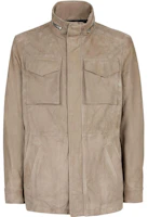 Giuseppe Zanotti Brown Zip-Up Jacket with Stand Collar ERU2021H02 Giuseppe Zanotti Brown Zip-Up Jacket with Stand Collar ERU2021H02